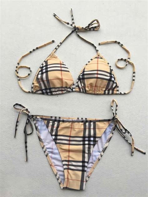 fake burberry bikini|burberry high waisted swimsuit.